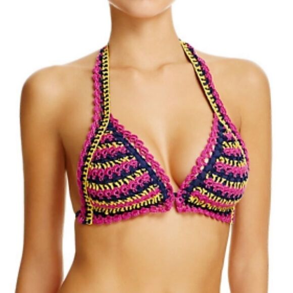 NWOT Becca Crochet Multi Bikini Top - Picture 3 of 4